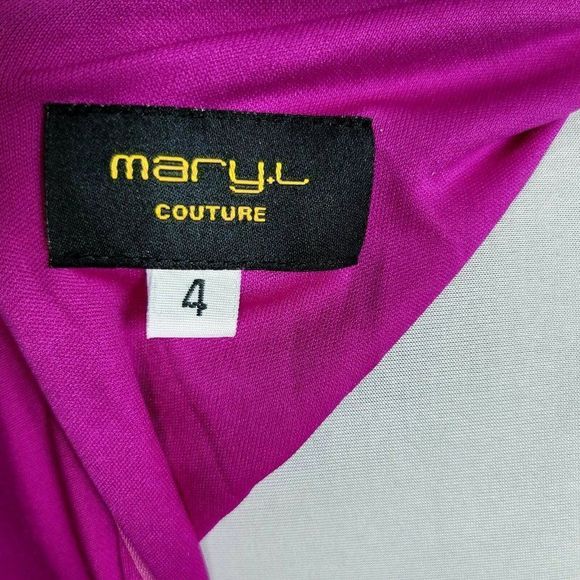 Mary L Couture 4 Elegant Evening Gown Open Back Formal Dress Rhinestone‎ Detail - Picture 11 of 12